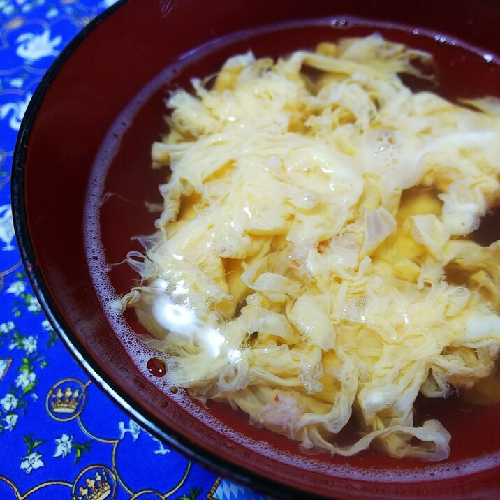 簡単！カニ缶と卵のスープ♪